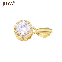 Hand Made DIY Jewelry Accessories Clamp Pinch Clip Bail Link Pendants Connector Clasps Crystal Agate Pendant clips Clasp
