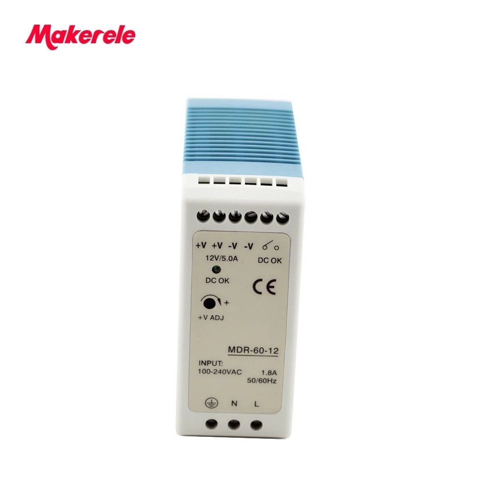 60w Mini size Din Rail Single Output Switching power supply AC 110 / 220V to DC 5V 12V 15V 24V 48V ac-dc for led driver