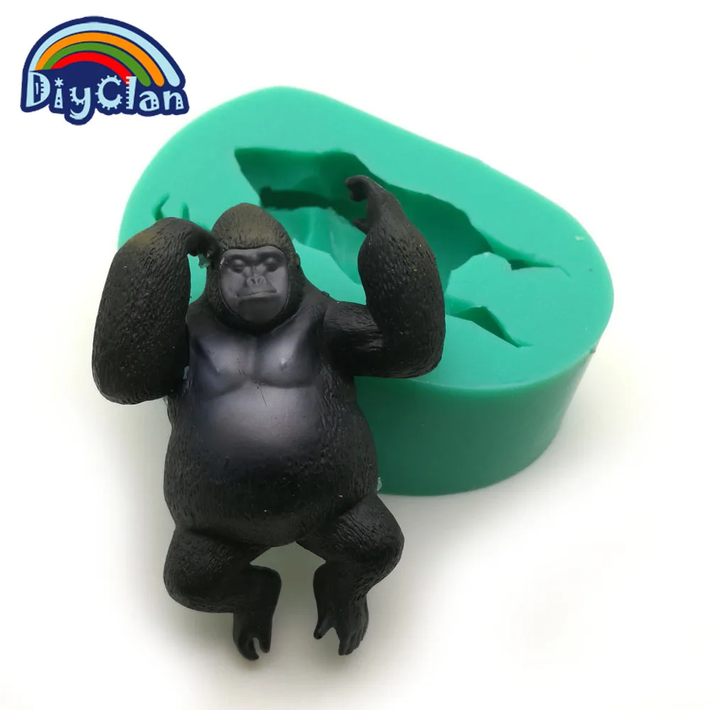 KingKong modeling silicone chocolate molds for cake decorating polymer clay fondant resin form Gorilla animal style F0714JG