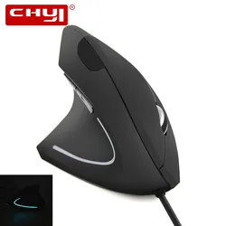 USB Ergonomic Vertical 3200 DPI Left Hand Wired Optical  Mouse With Pad For Laptop PC Game