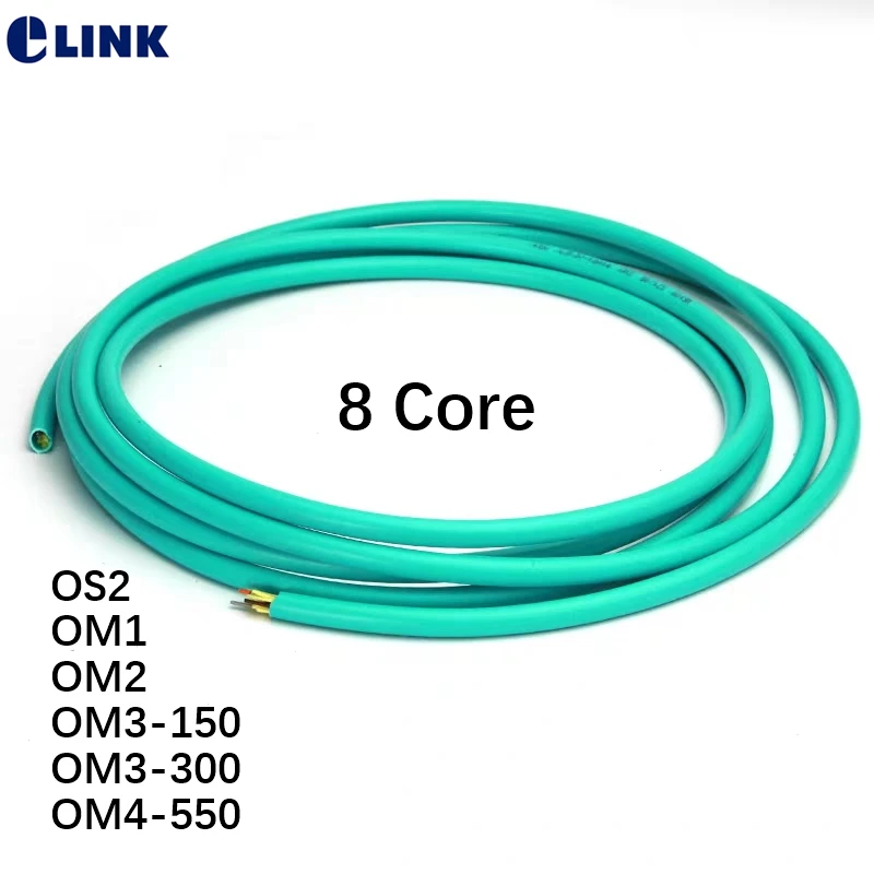 

bundle fiber optic cable 8 cores GJFJV-8 indoor OS2 OM1 OM2 OM3 OM4 9/125 50/125 62.5/125um SM MM 8 fibers wire ELINK 100Mtr