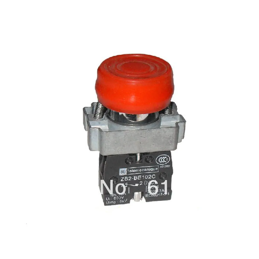 XB2BP42C Red Booted Covered Head NC Normally Closed Momentary Spring Return Push Button Switches 22mm Mounting Hole