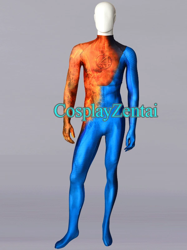 

On Fire Superhero Costume Freeshipping Spandex Cosplay Costume