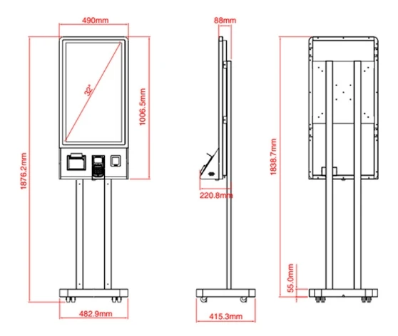Restaurant Self Service Winkelen Terminal Betaling Kiosk Met Printer En 32 Inch Touch Interactieve Digital Signage