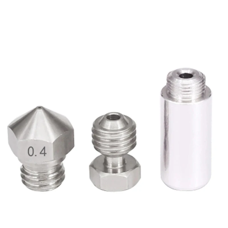 MK10 All Metal Hotend Kit M7 Nozzle 0.4mm Micro Swiss stainless steel Aluminum throat connector Conversion for 3D printer parts