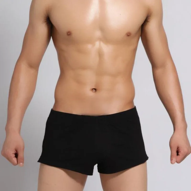 Ropa interior Gay para hombre, corto de tiro bajo bóxer, Sexy, de alta elasticidad, a la moda, para las cuatro estaciones