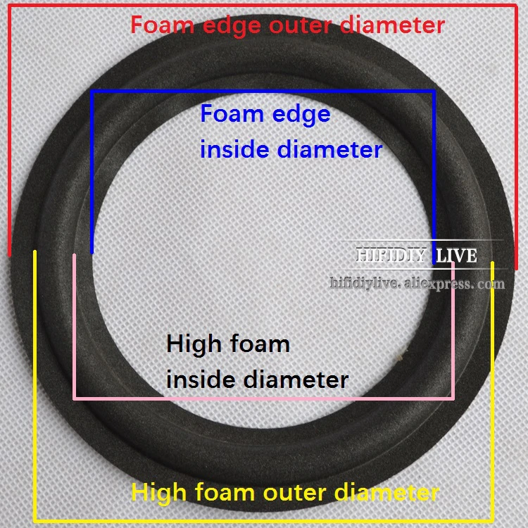 Hifidiy Sống 2-12 Inch Woofer Loa Chi Tiết Sửa Chữa Phụ Kiện Xốp Edge Gấp Vòng Loa Siêu Trầm (50 ~ 290 mm) 3 3.5 4 5 6.5 8 10