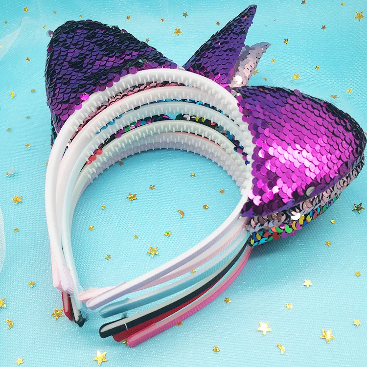 1PC Handmade Kids Party Gold Unicorn Headband Horn Gold Glittery Beautiful Headwear Hairband Hair Accessories Gold/Silve