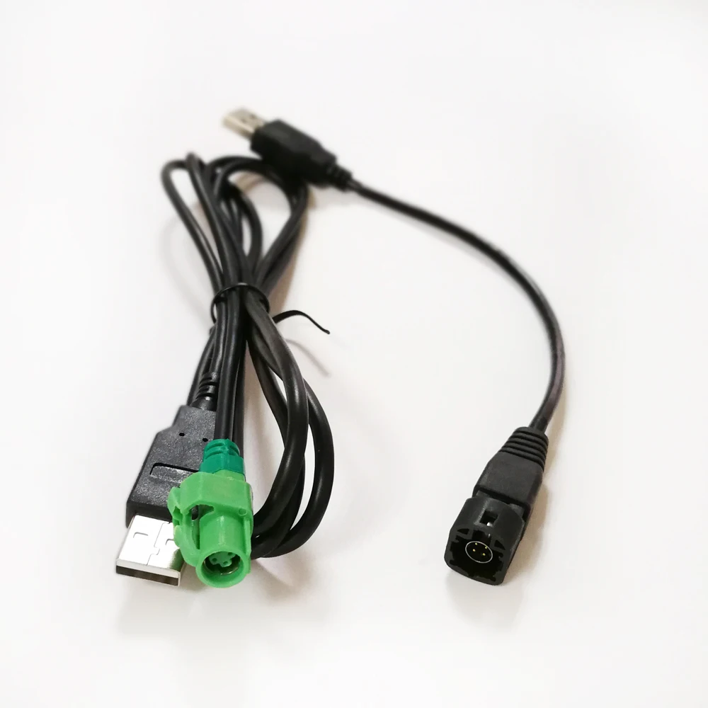 Biurlink Radio Headunit USB Wire USB Transfer Adapter For VW BMW CD Player 4-Pin Socket