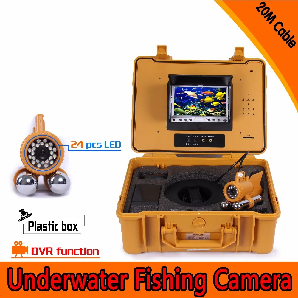 

20M 7 Inch TFT-LCD Color Display HD Underwater Fishing Camera CMOS Lens With DVR Function Fish Finder Double Pendant