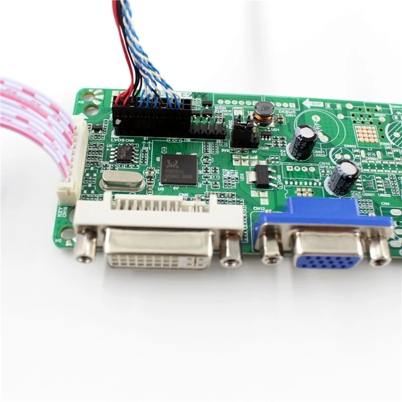 RT2281 LCD điều khiển board với DVI VGA cho 18.5 inch panel lcd 1366X768 CLAA185WA03L M185XW01 V1 M185XW01 VJ miễn phí vận chuyển