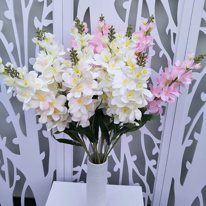 

Artificial Hyacinth Flower, Delphinium, Decorative Plants, Living Room, Wedding Decoration, Fake Flower, 3Pcs per Lot