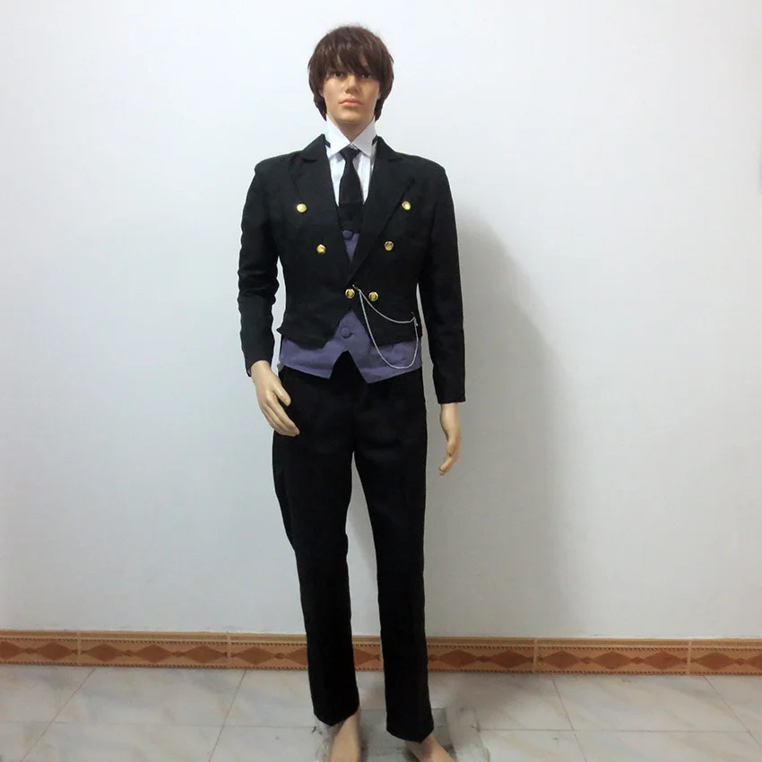 Anime Black Butler 2 Kuroshitsuji Sebastian Cosplay Costume