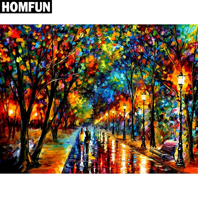 HOMFUN Full Square/Round Drill 5D DIY Diamond Painting \