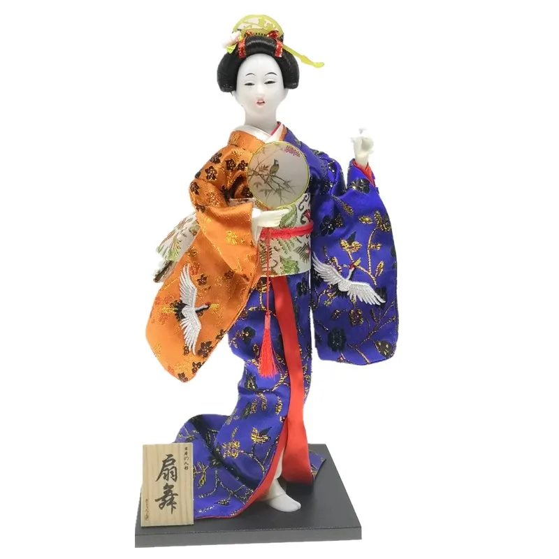 Karakteristieke Japanse Geisha-poppen Kimono Zijde Man Speciale handwerksgeschenken Nationale collectie Poppen Interieurdecoratie