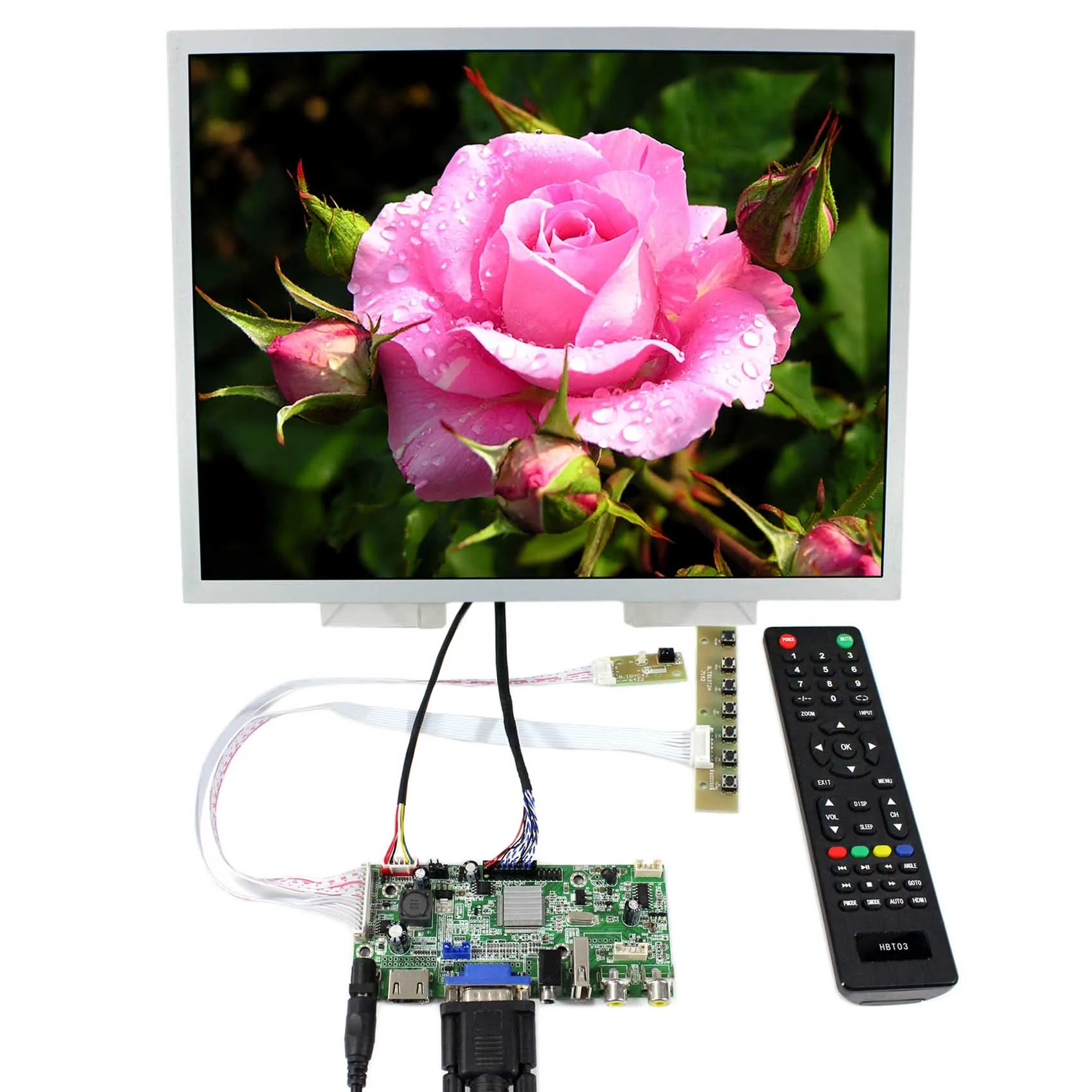 HD MI VGA 2AV Audio USB LCD Controller Board VS-V59AV-V1 With 15inch LQ150X1LG96 1024x768 LCD Screen