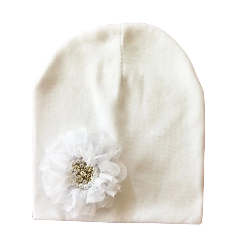 Cotton Floral Baby Hat Flower Baby Cap Children Bonnet Kids Beanie For Girls