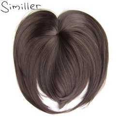 Similler – Extensions capillaires synthétiques avec frange émoussée, fausse frange avec Clip, en Fiber haute température, blanc, noir, marron, or