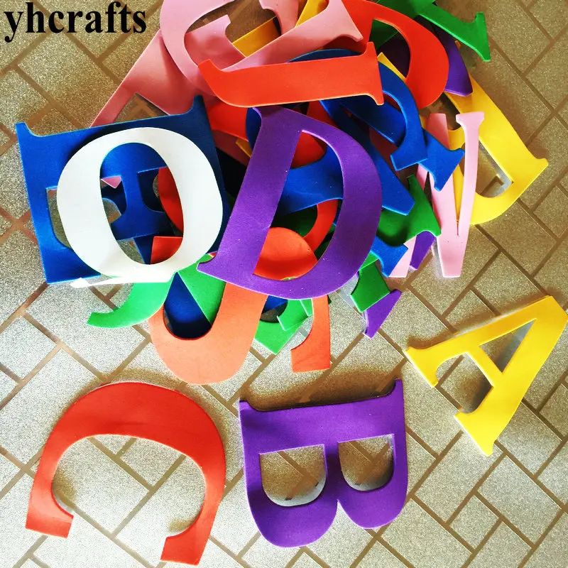 26PCS(1bag)/LOT.9x10cm Alphabet letters foam stickers Early educational toys Teach your own Self A-Z learning Kindergarten Work