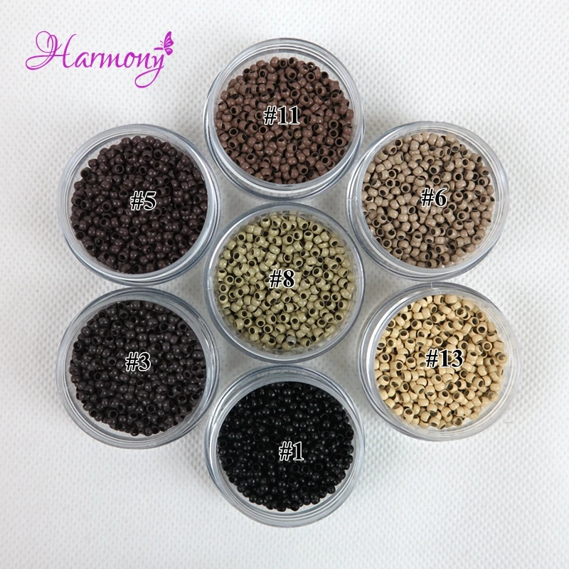 

1000pcs/jar 2.5mm Copper Nano micro beads/rings/links for Nano hair Extenstion 7 color optional