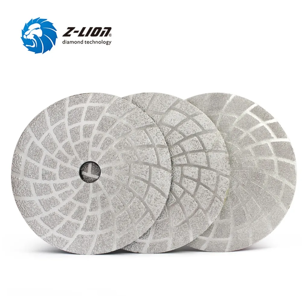 Almofadas de polimento de diamante, disco de lixa para roda de mármore e granito com encaixe a vácuo de 6 polegadas