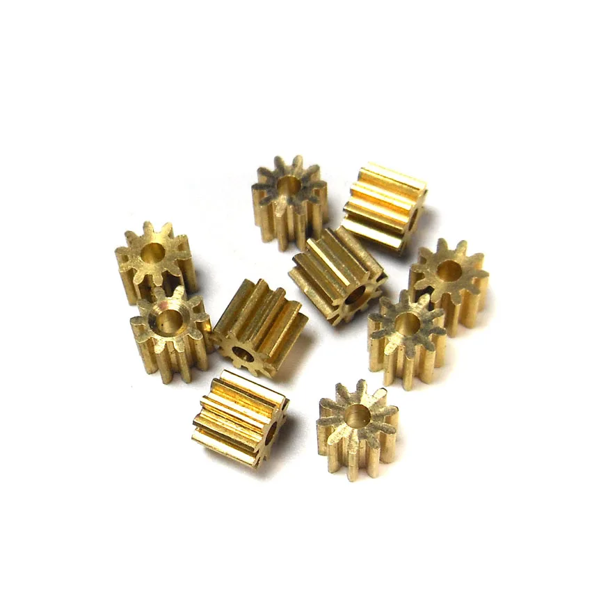 102A 0.4M Copper Pinion Gears 10 Teeth 0.4M 1.98mm Shaft Hole Gear  (10pcs/lot)