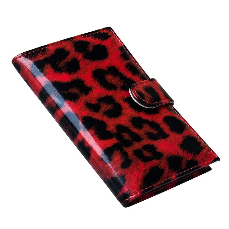 2019 New big leopard passport holder buckle passport color passport bag ear multi-card ticket holder For Ladies in high quality