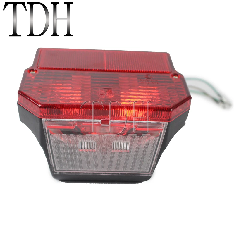 Motorcycle Taillight Integrated Reflector License Plate Lamp For MZ ETZ 150 250 251 301 SUZUKI TS 125 150 250 Simson SR50 S51