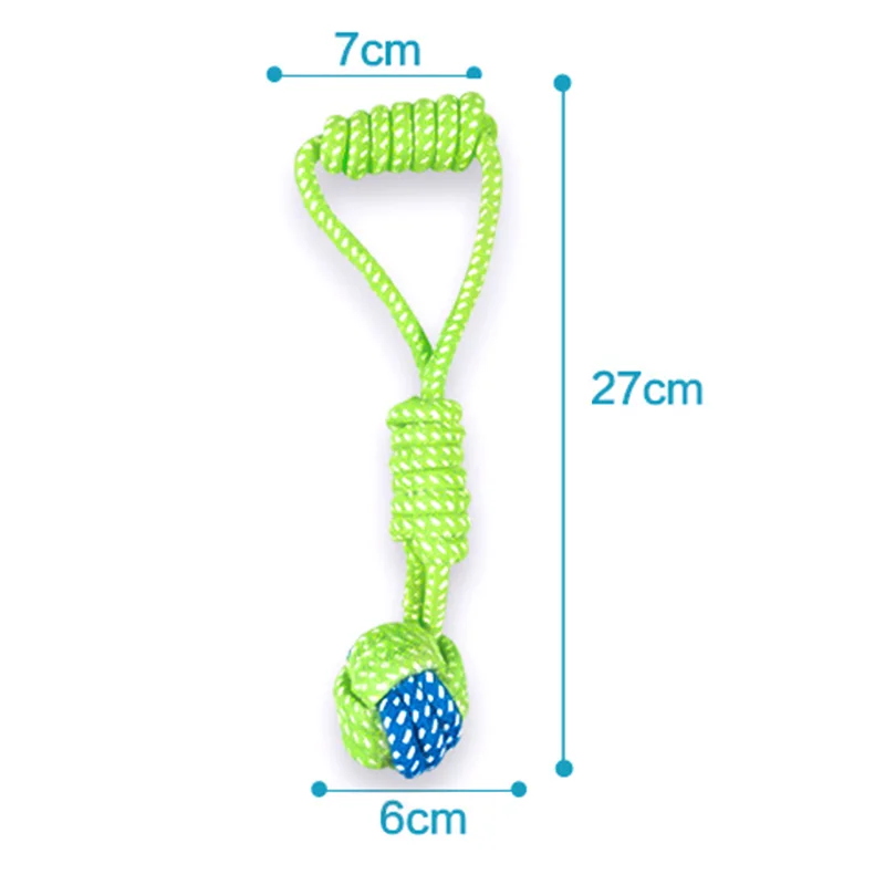 Dog chewing cotton rope training toy knot interactive dog toy outdoor teeth cleaning bulldog dog pug toy