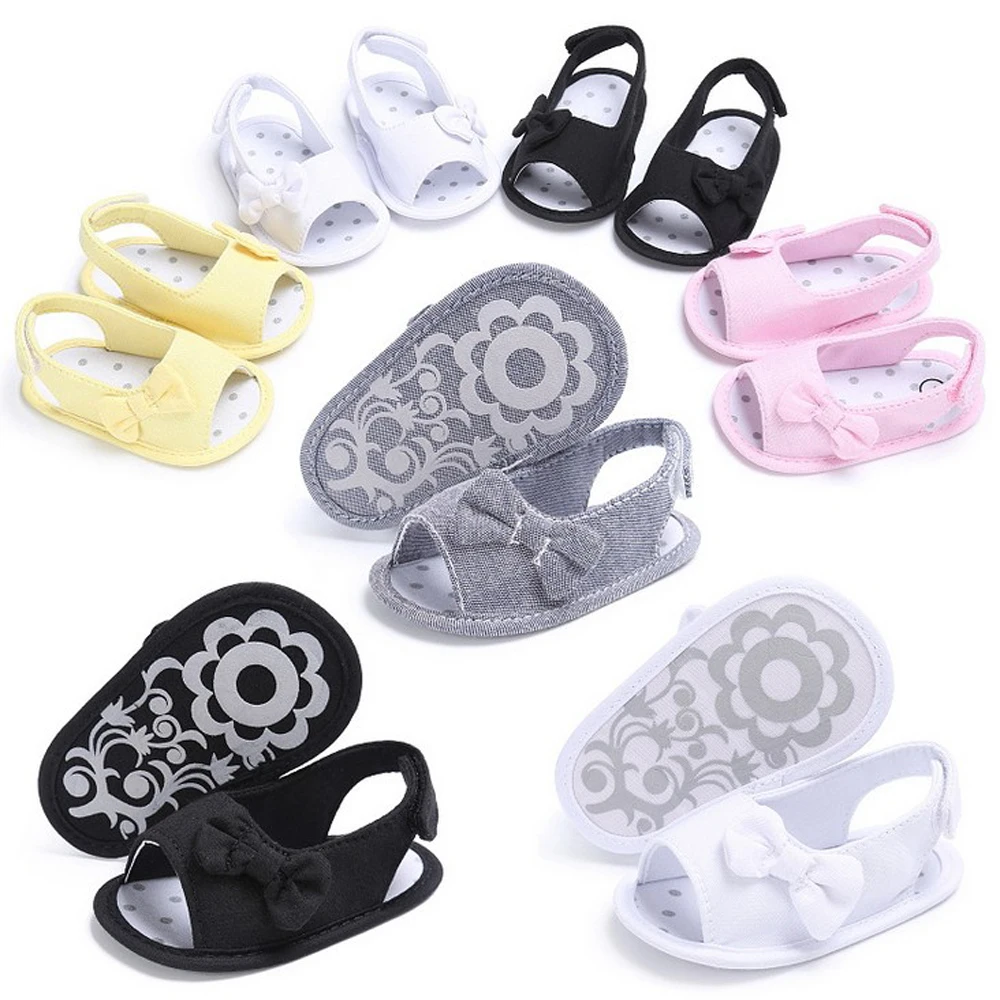 0-18M butterfly-knot children first walker Newest 5 COLORS Baby Girls Princess shoes Summer spring Soft Anti-slip Crib Shoes