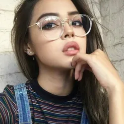 Transparent Retro Women Glasses Frame Fashion Men Eyeglasses Frame 2024 Round Clear Lens Glasses Optical Spectacle Frame
