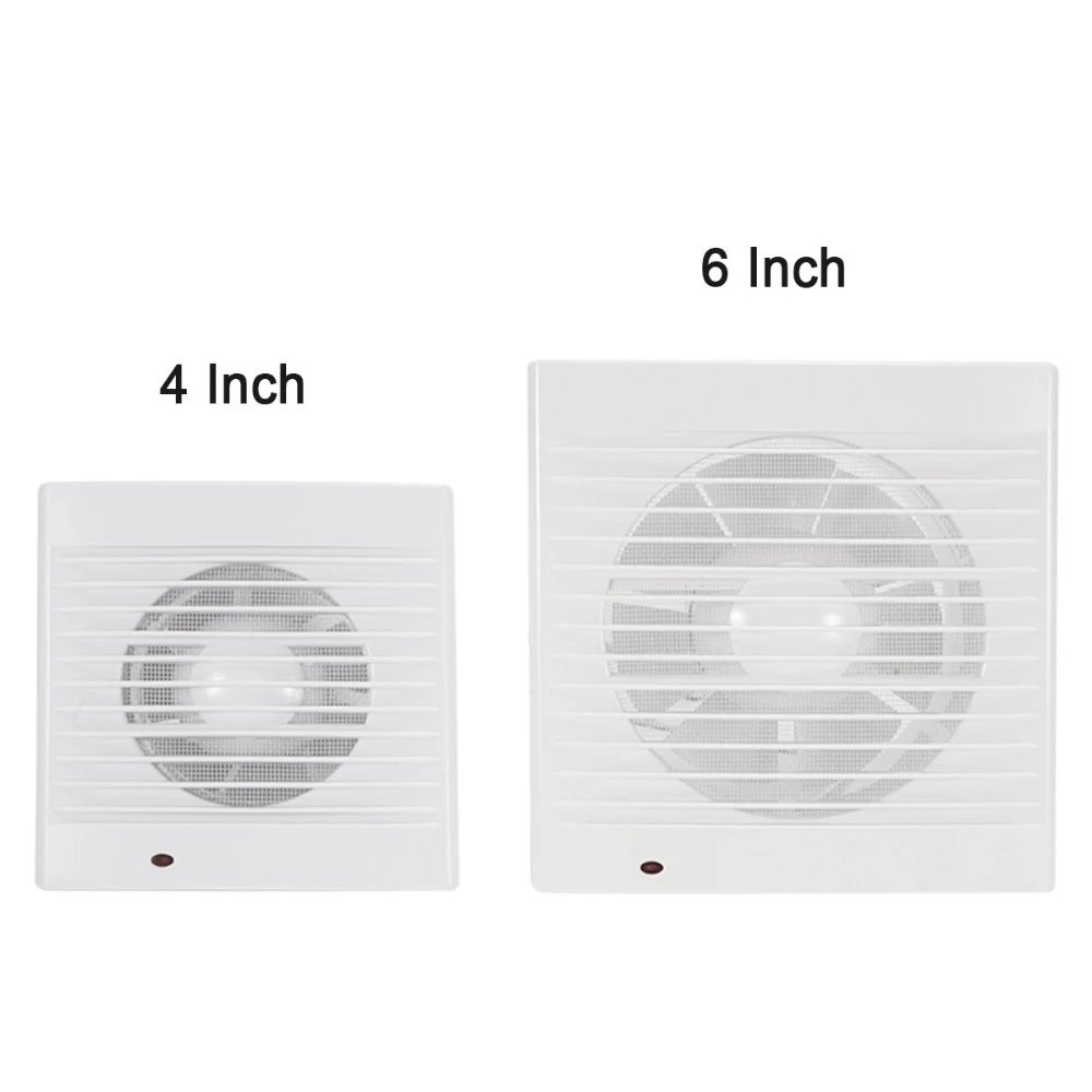 6'' Silent Ceiling Window Exhaust Fan Air Grille Wall Extractor For Toilet Bathroom Kitchen Hood Ventilation Outlet Household