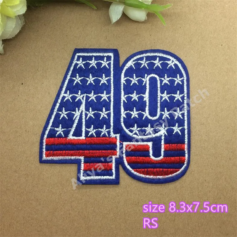 1 pcs Math Numbers embroidered iron on patches badges cloth accessories popular clothing bag hat Patches Appliques