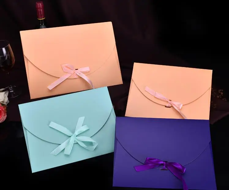 28x21x2CM envelope gift box paper pocket bag Kerchief Handkerchief Silk scarf packing boxes 100pcs/llot