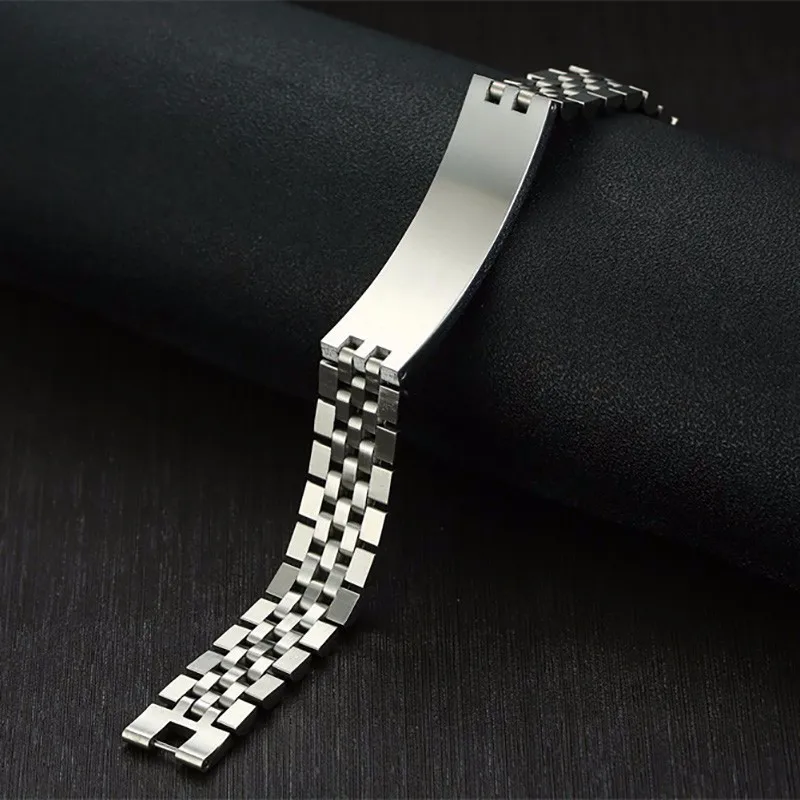 Men Bracelets Free Personalize Engraving We Will Always Remember You My DAD Silver Color  pulseira masculina Fathers Day Gifts