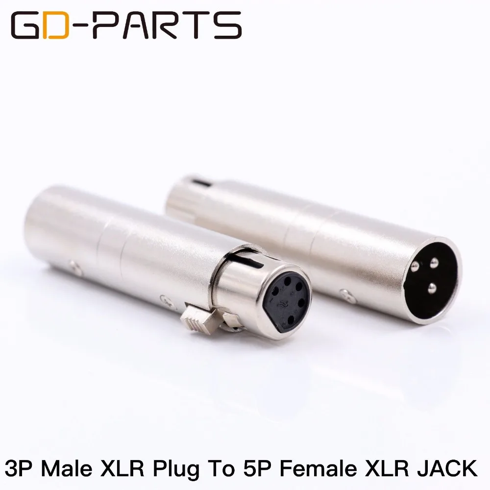 Female 5Pin XLR to Male 3Pin XLR Plug To RCA Connector Adapter Converter For DMX Lighting Application MICROPHONE HIFI Audio DIY