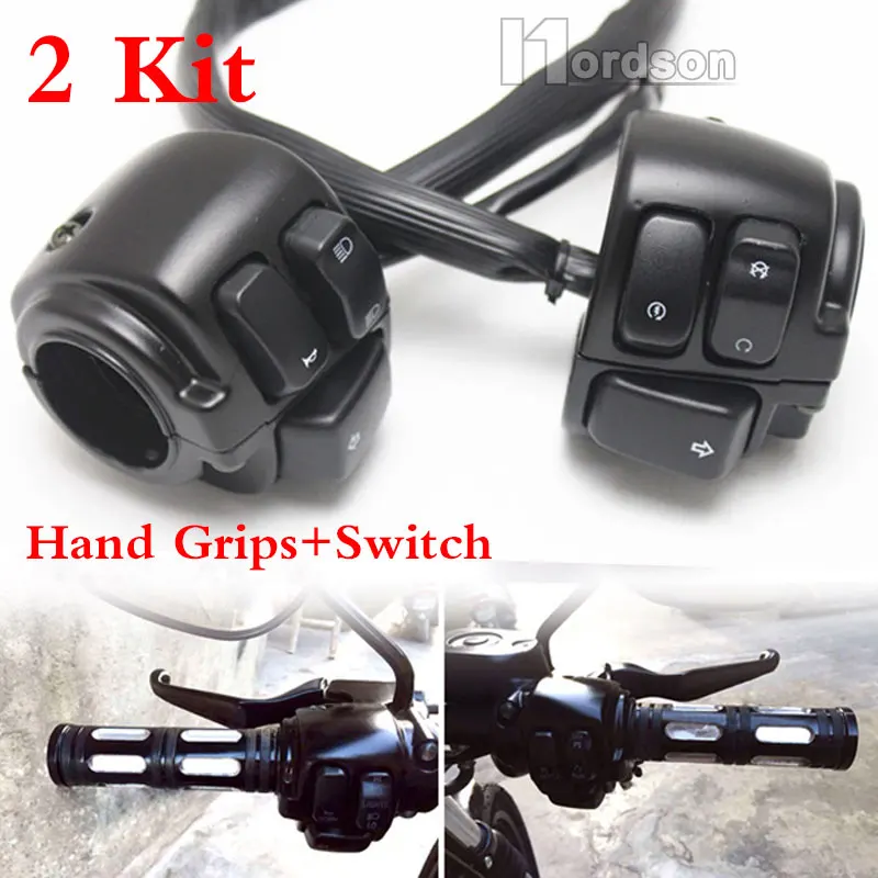 

1 Pair Black Motorcycle Handlebar Switch Control with Wire Harness for Harley-Davidson New