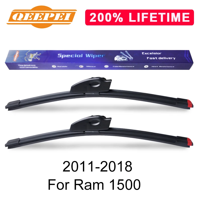 

QEEPEI Replace Wiper Blade For Ram 1500 2011-2018 Silicone Rubber Windshield Windscreen Wiper Auto Car Accessories