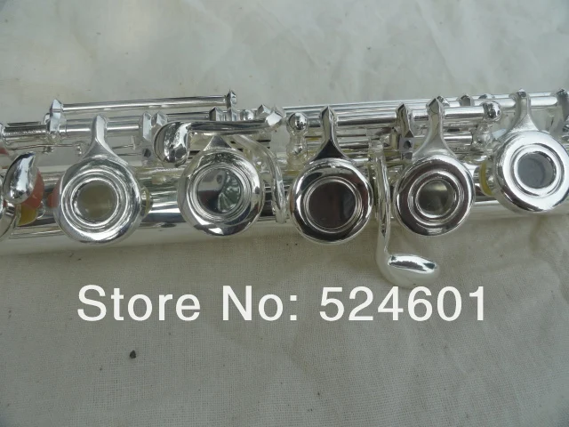 Senior 17 Holes Openings Cupronickel Silver Plated C Tune Flute Brand Quality Musical Instruments With E Key Flute