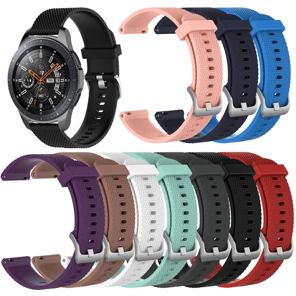 Silicone Smart Watchband Bracelet Wrist Strap 20mm /22mm for Samsung Galaxy Watch 42mm /46mm SM-R800 GPS Smart Watch Band Strap