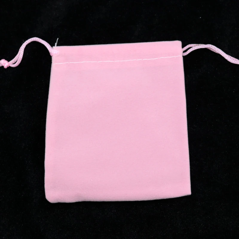 50pcs/lot Pink Velvet Bags 10x12cm Small Pouches Jewelry Charms Packaging Bags Cute Wedding Gift Bags Free Shipping