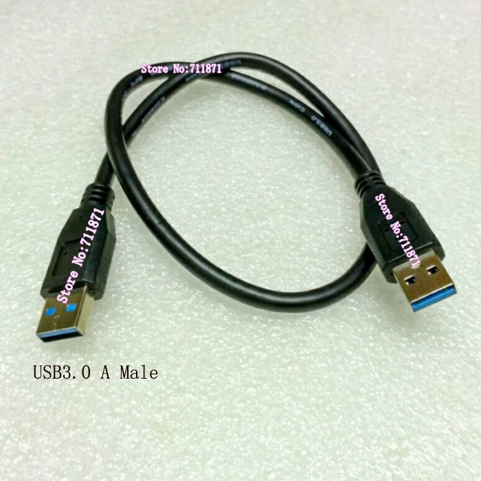 50cm Male USB3.0 Line Cable 0.5M USB3 USB 3.0 Male Extension cord USB V3.0 Line High Speed Male to Male USB3.0 Cable Cord Wire