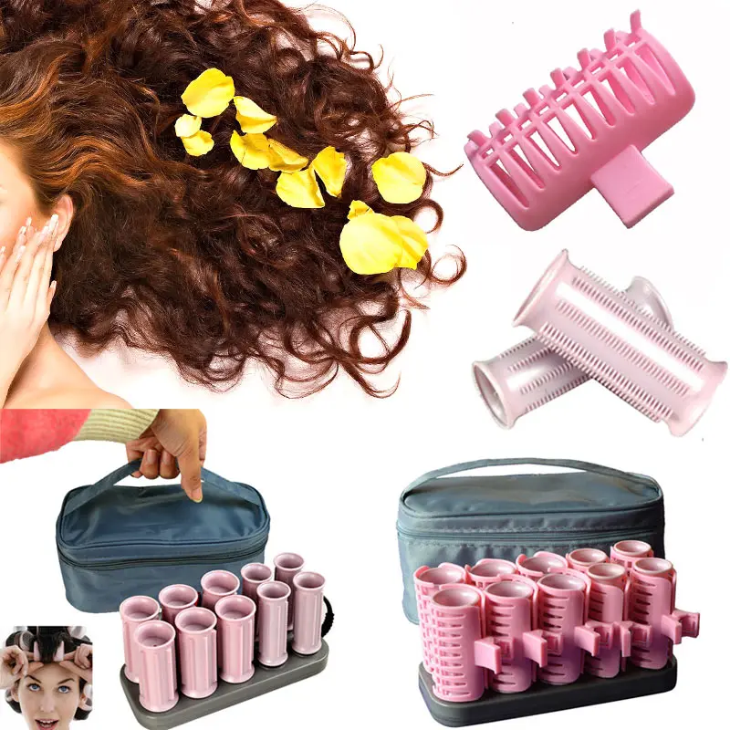 High Quality 10 Pcs/Set Electric Roll Hair Tube Heated Roller Hair Curly Styling Sticks Tools With Case