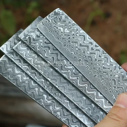 Wave/Keel Sandwich Pattern Steel for DIY Knife Making Damascus Steel Knife Blade Blank Heat Treatment -1Piece