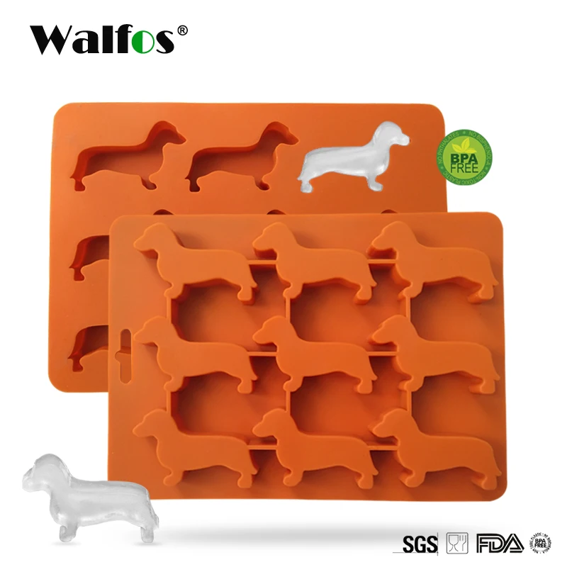 

WALFOS Creative Silicone Dachshund Puppy Shaped Ice Cube Chocolate Cookie Mold DIY Home Ice Tray Kitchen Tools