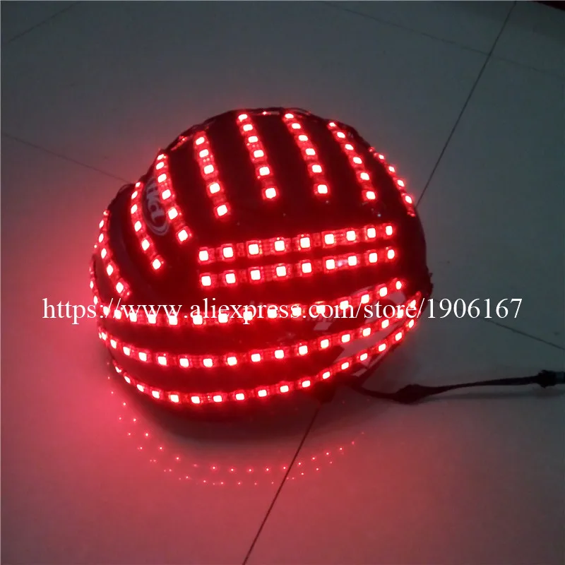 RGB Led Growing Women Helmet Colorful LED Luminous Robot Helmet Halloween Christmas party Dancing Bar DJ Flashing Headwear