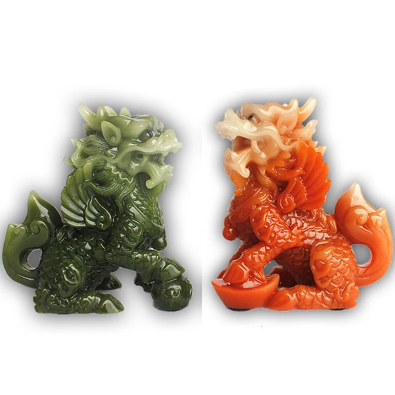 

Set of Two Feng Shui Wealth Prosperity Pi Xiu/Pi Yao Statue Car Dashboard Decoration, Attract Wealth and Good Luck