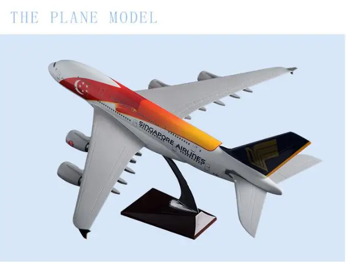 45cm Resin Singapore Airbus Model A380 Aircraft Airplane  Air France  French Airlines   Aircraft Model Gift Toys Souvenir