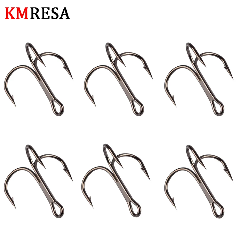 5pcs / lot VMC 3 x strong high carbon steel triple fishing hook type in size 2 # 4 # 6 # 8 # 10 # 12 # 14 #