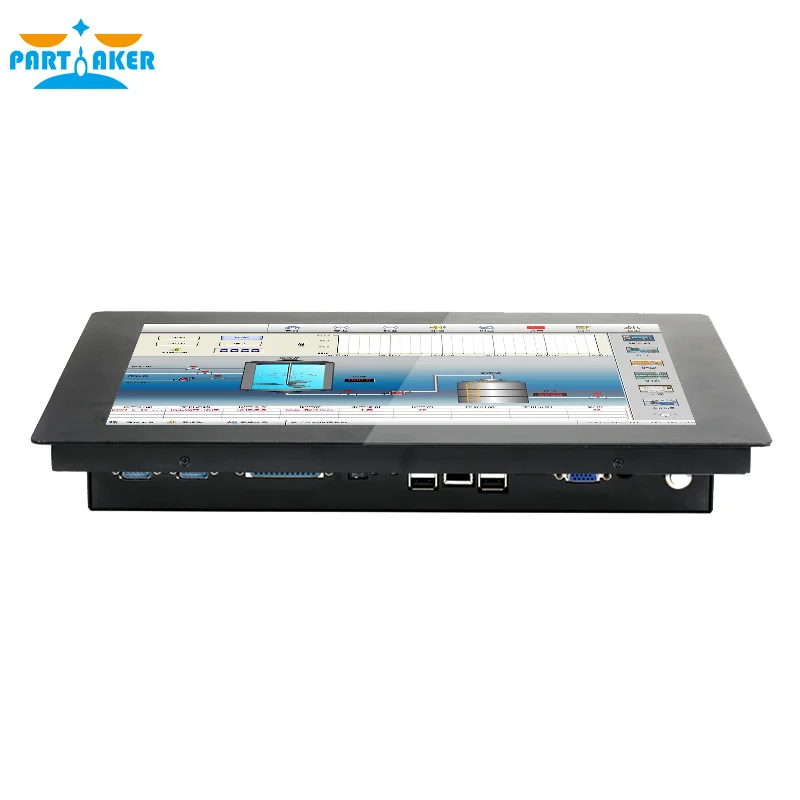 15 Inch Layar Sentuh All In One PC dengan J1800 J1900 3855U I5 I7 Prosesor dengan 2 RS232 Taiwan 5 resistif Panel PC